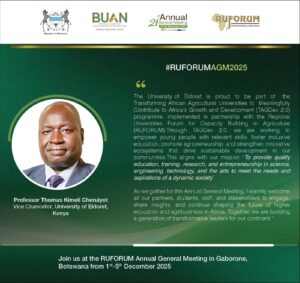 University of Eldoret On The RUFORUM 2025 AGM